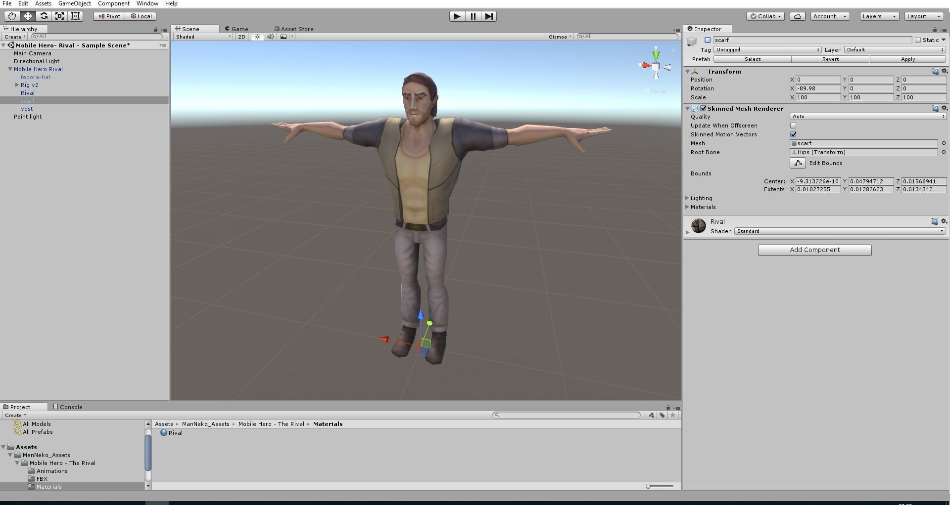 Mobile Hero -  The Rival - With 2D style Animations Low-poly 3D model_37