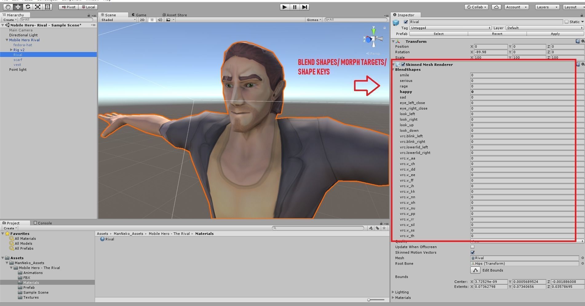 Mobile Hero -  The Rival - With 2D style Animations Low-poly 3D model_40