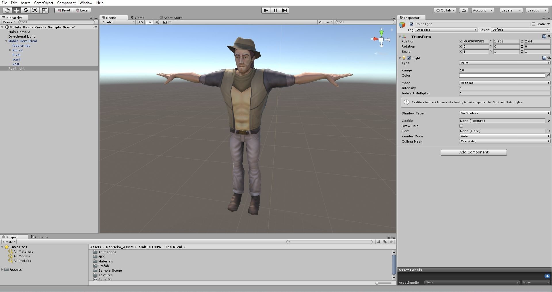 Mobile Hero -  The Rival - With 2D style Animations Low-poly 3D model_35