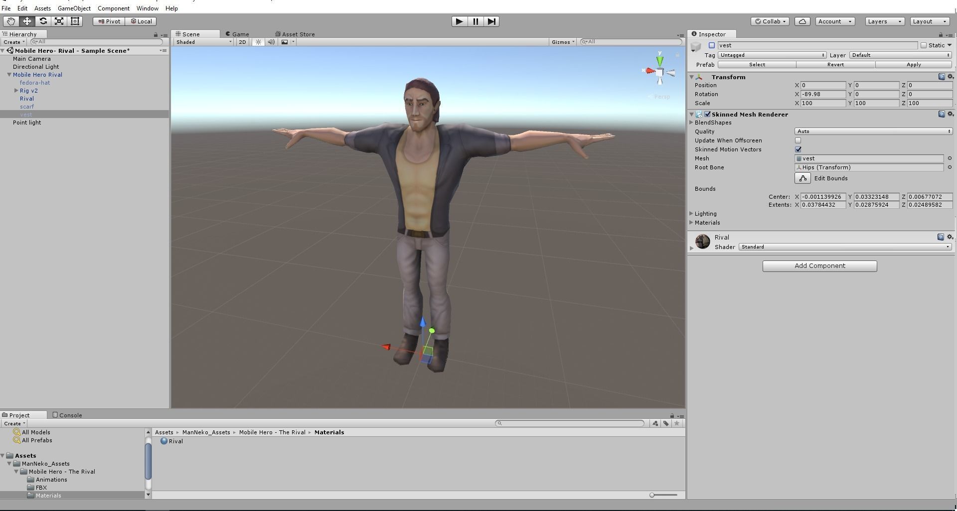 Mobile Hero -  The Rival - With 2D style Animations Low-poly 3D model_38