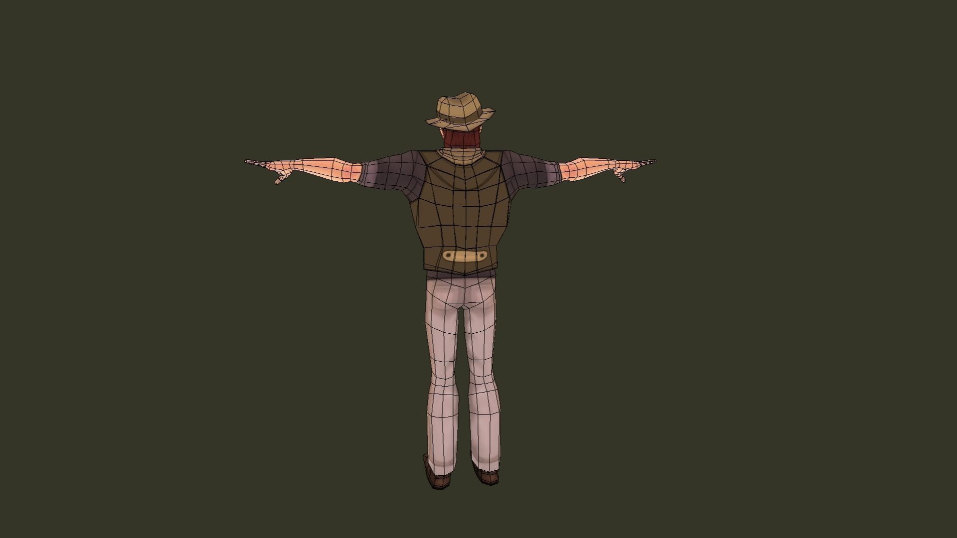 Mobile Hero -  The Rival - With 2D style Animations Low-poly 3D model_24