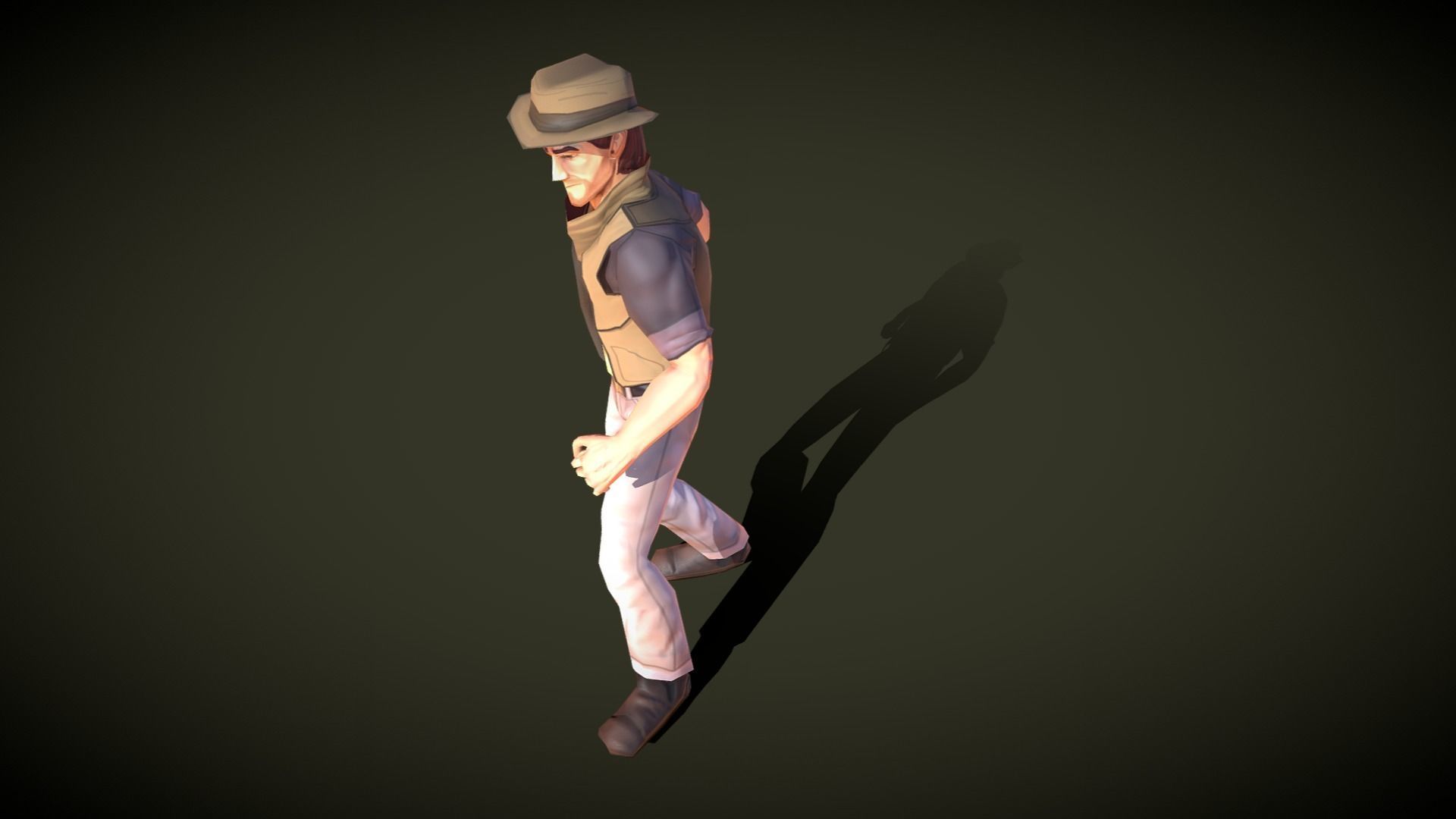 Mobile Hero -  The Rival - With 2D style Animations Low-poly 3D model_3