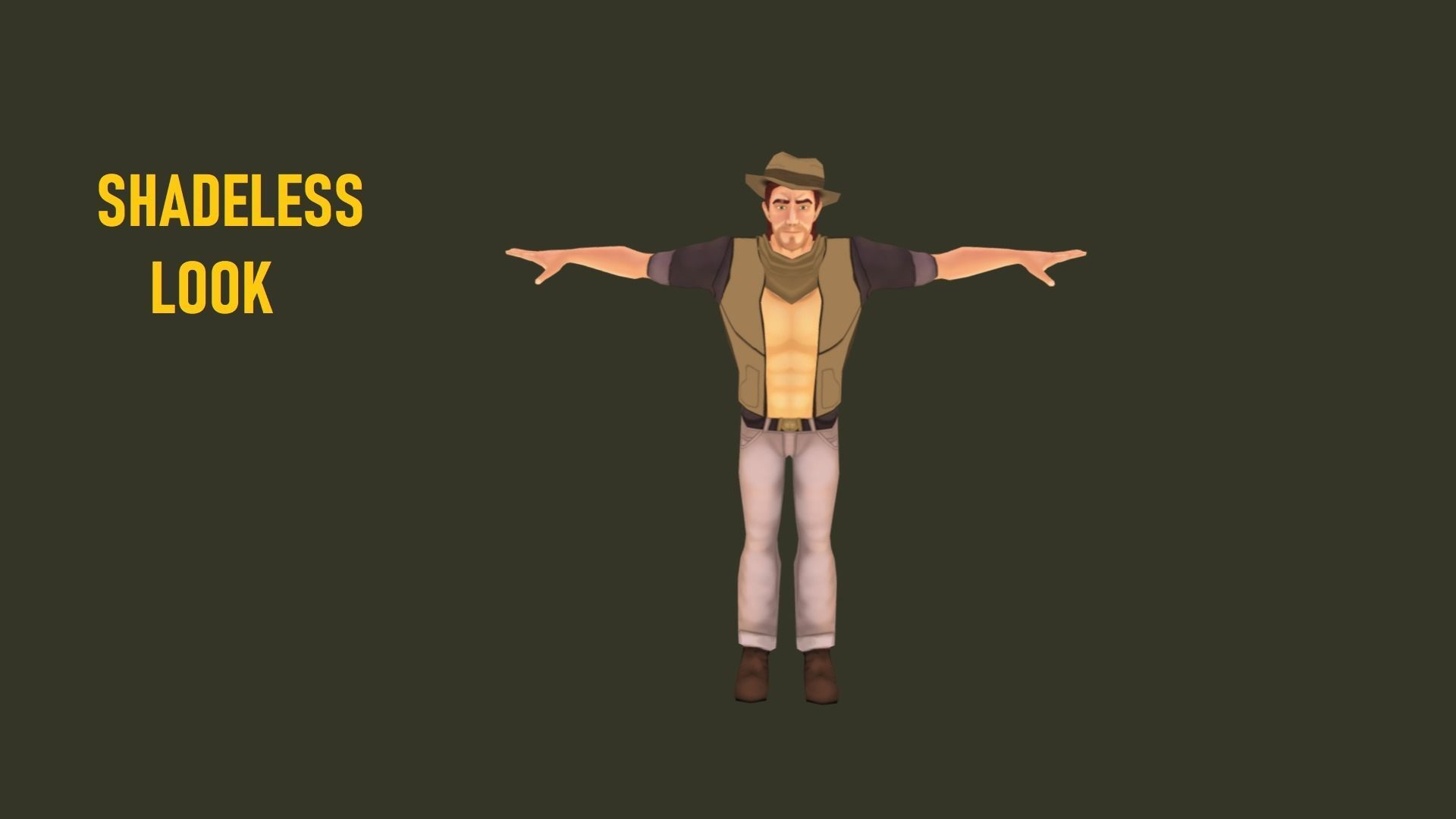 Mobile Hero -  The Rival - With 2D style Animations Low-poly 3D model_12
