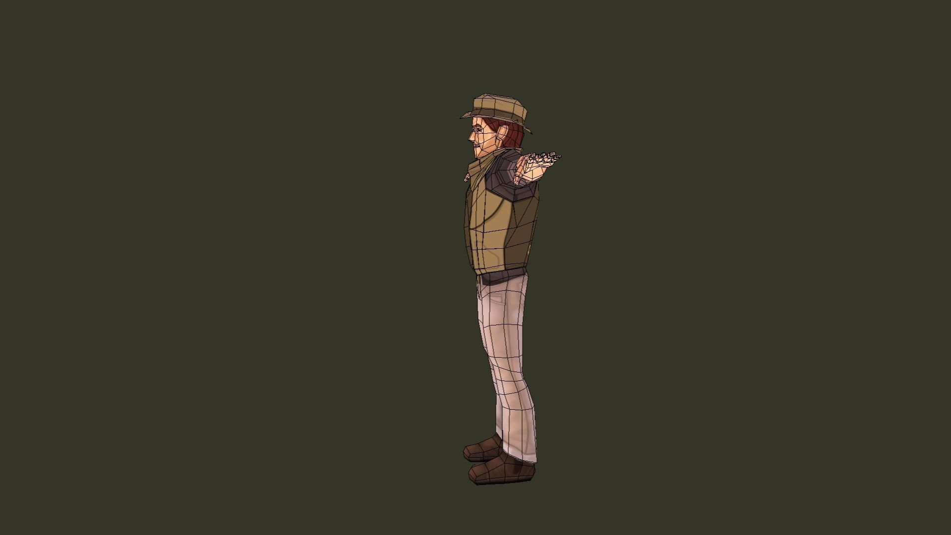 Mobile Hero -  The Rival - With 2D style Animations Low-poly 3D model_22