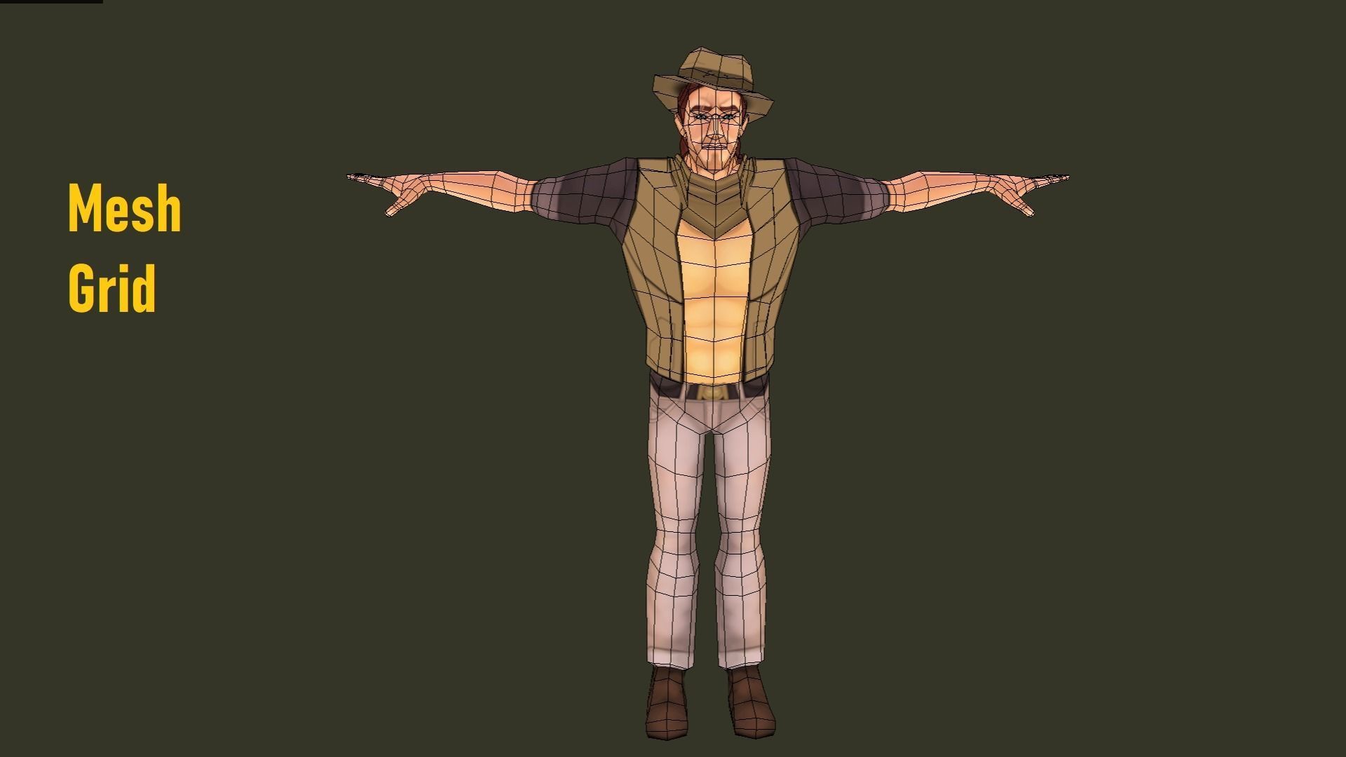 Mobile Hero -  The Rival - With 2D style Animations Low-poly 3D model_20