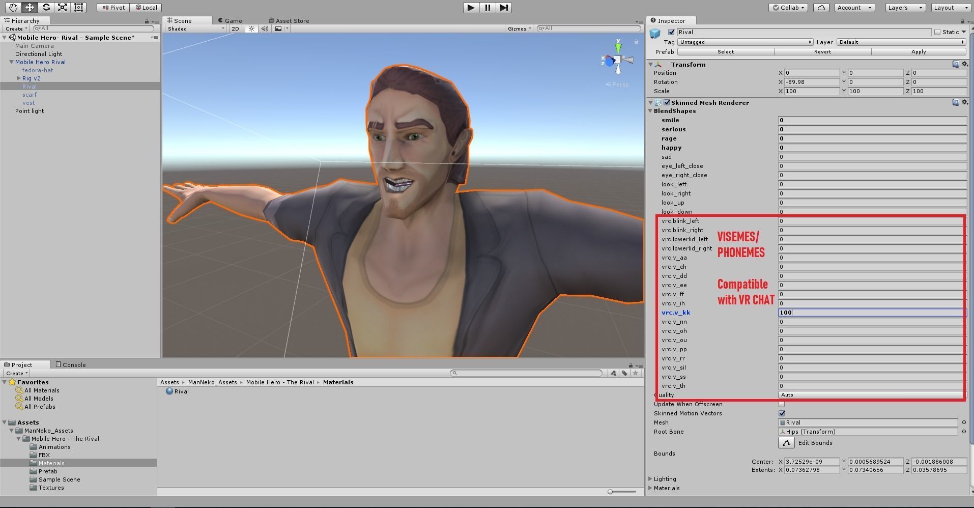 Mobile Hero -  The Rival - With 2D style Animations Low-poly 3D model_42