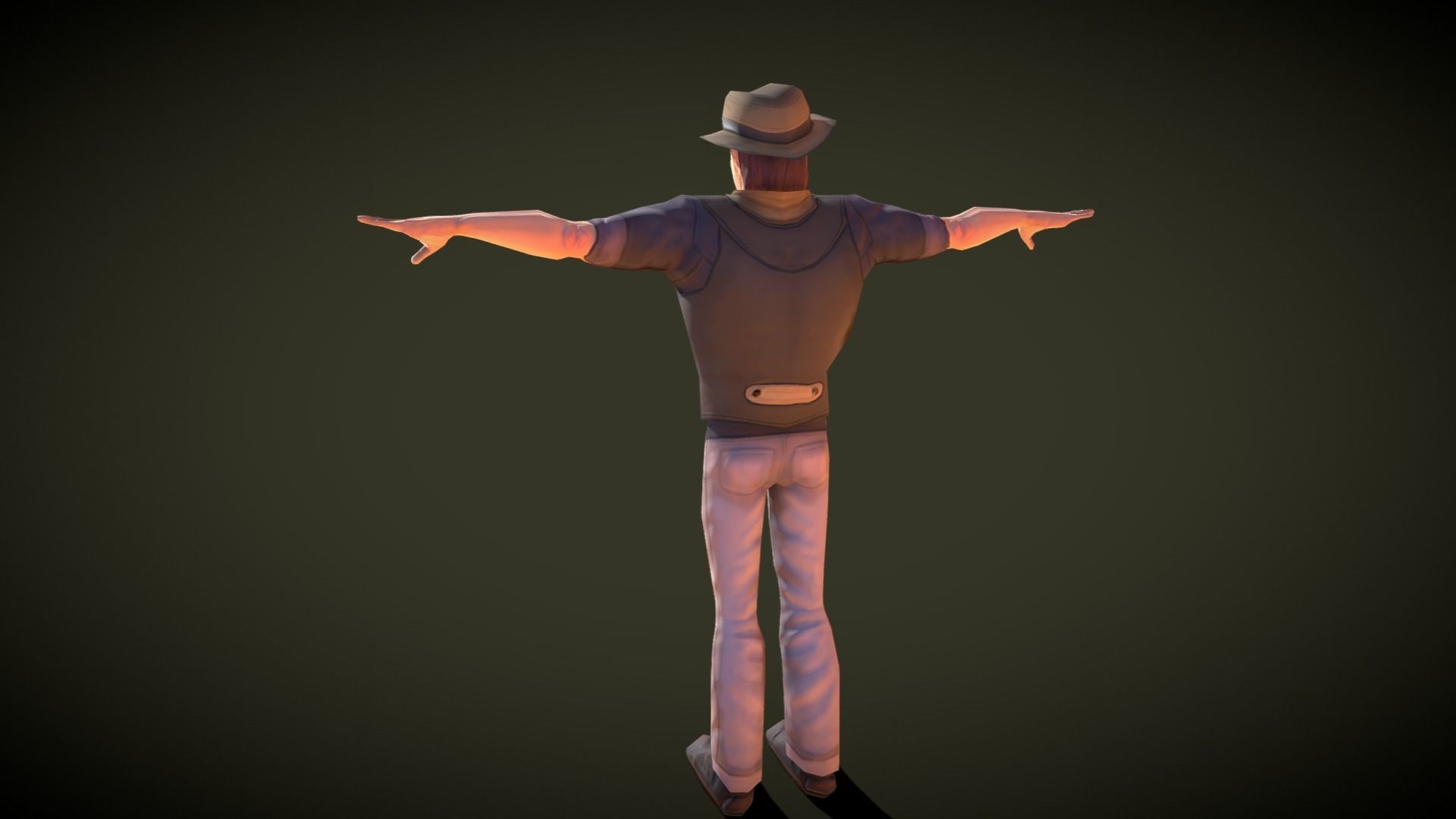 Mobile Hero -  The Rival - With 2D style Animations Low-poly 3D model_10