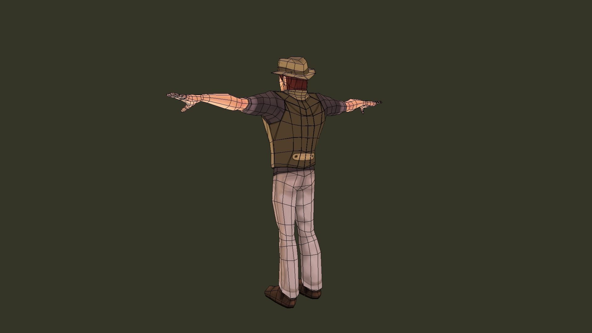 Mobile Hero -  The Rival - With 2D style Animations Low-poly 3D model_23