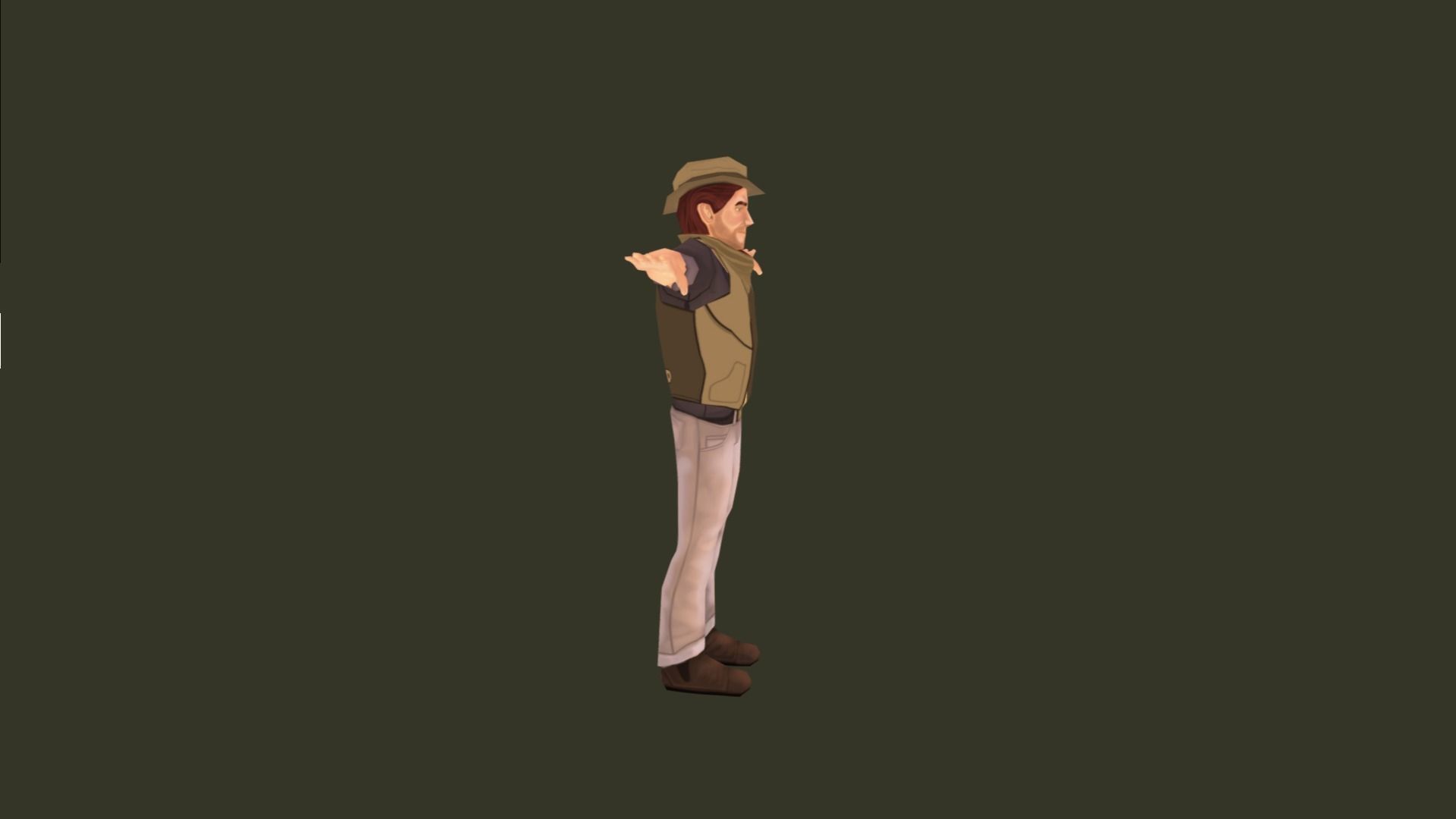 Mobile Hero -  The Rival - With 2D style Animations Low-poly 3D model_18