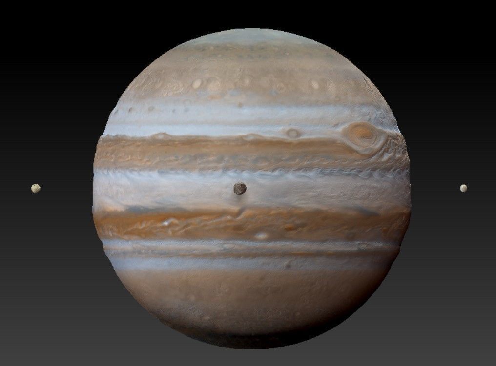 Solar system planets with relief 3D print model_6