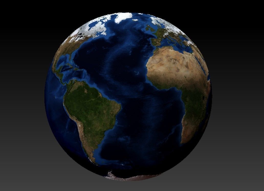 Solar system planets with relief 3D print model_2