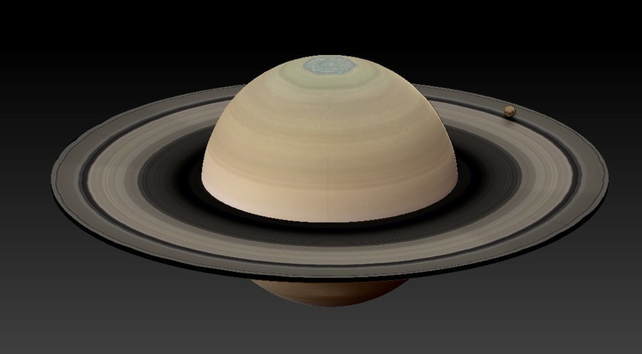 Solar system planets with relief 3D print model_12