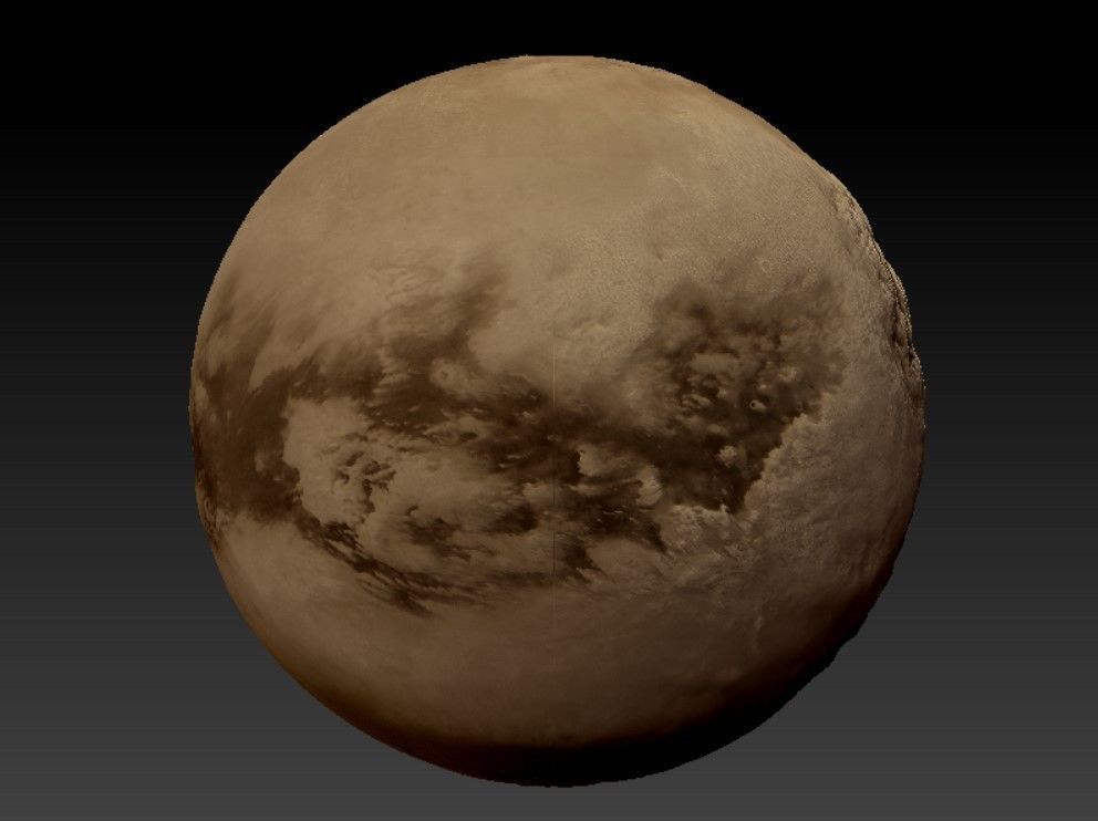 Solar system planets with relief 3D print model_13