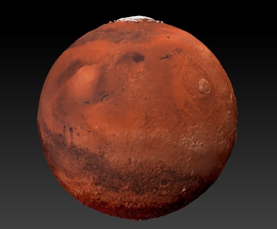 Solar system planets with relief 3D print model_7