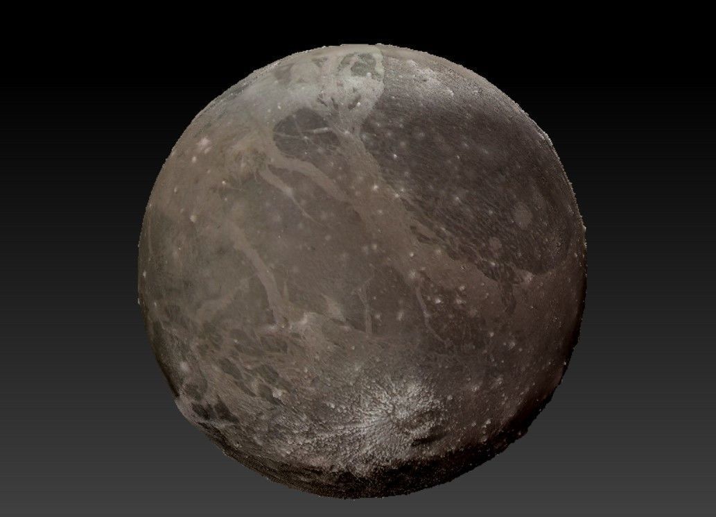 Solar system planets with relief 3D print model_4