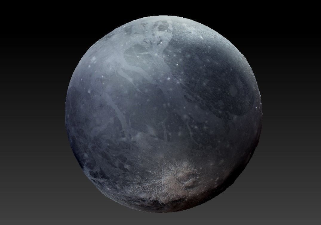 Solar system planets with relief 3D print model_11