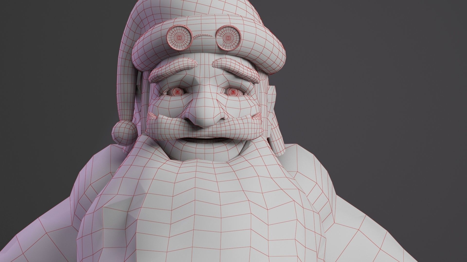 Santa Claus rigged  Low-poly 3D model_5