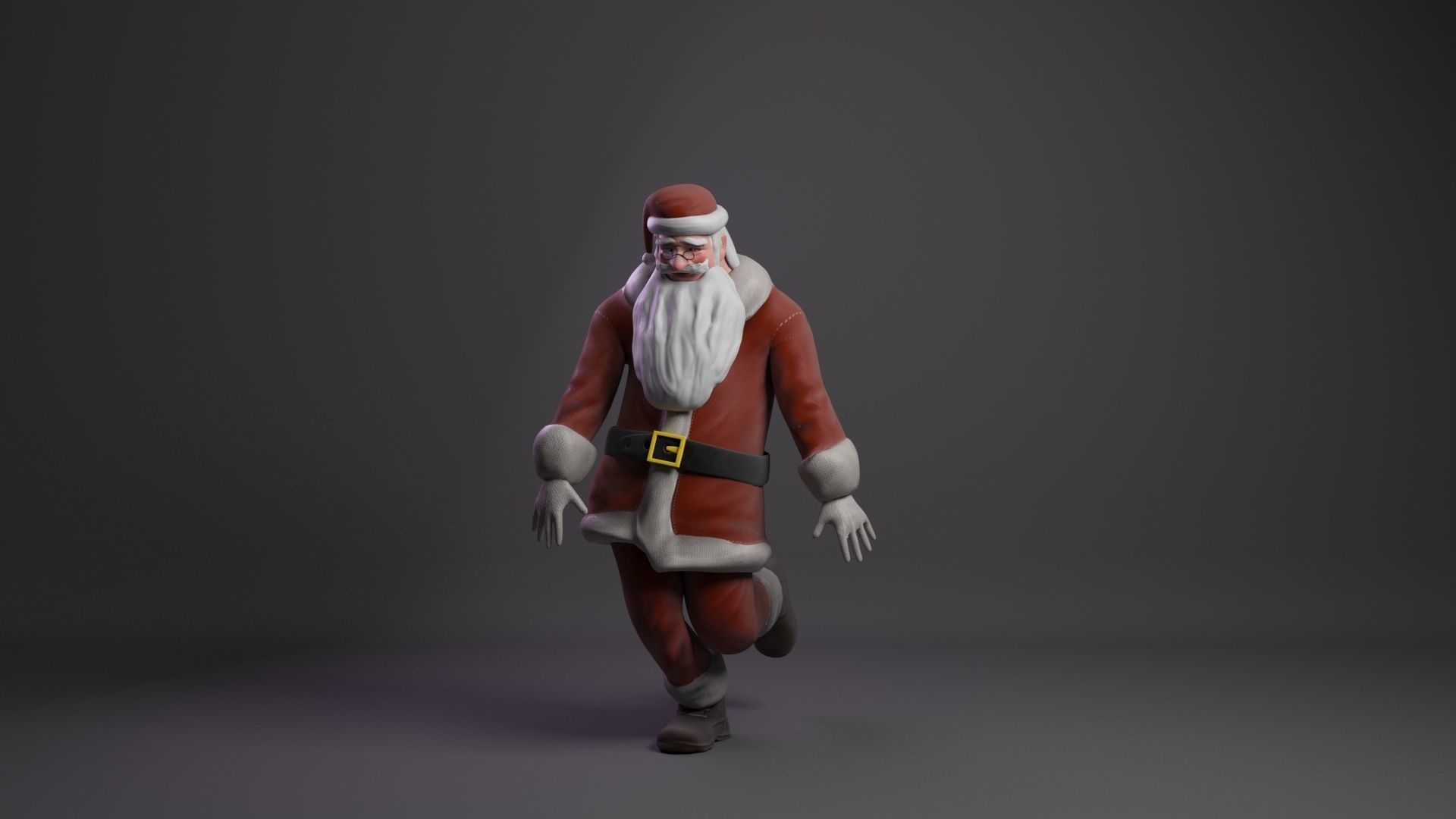 Santa Claus rigged  Low-poly 3D model_15