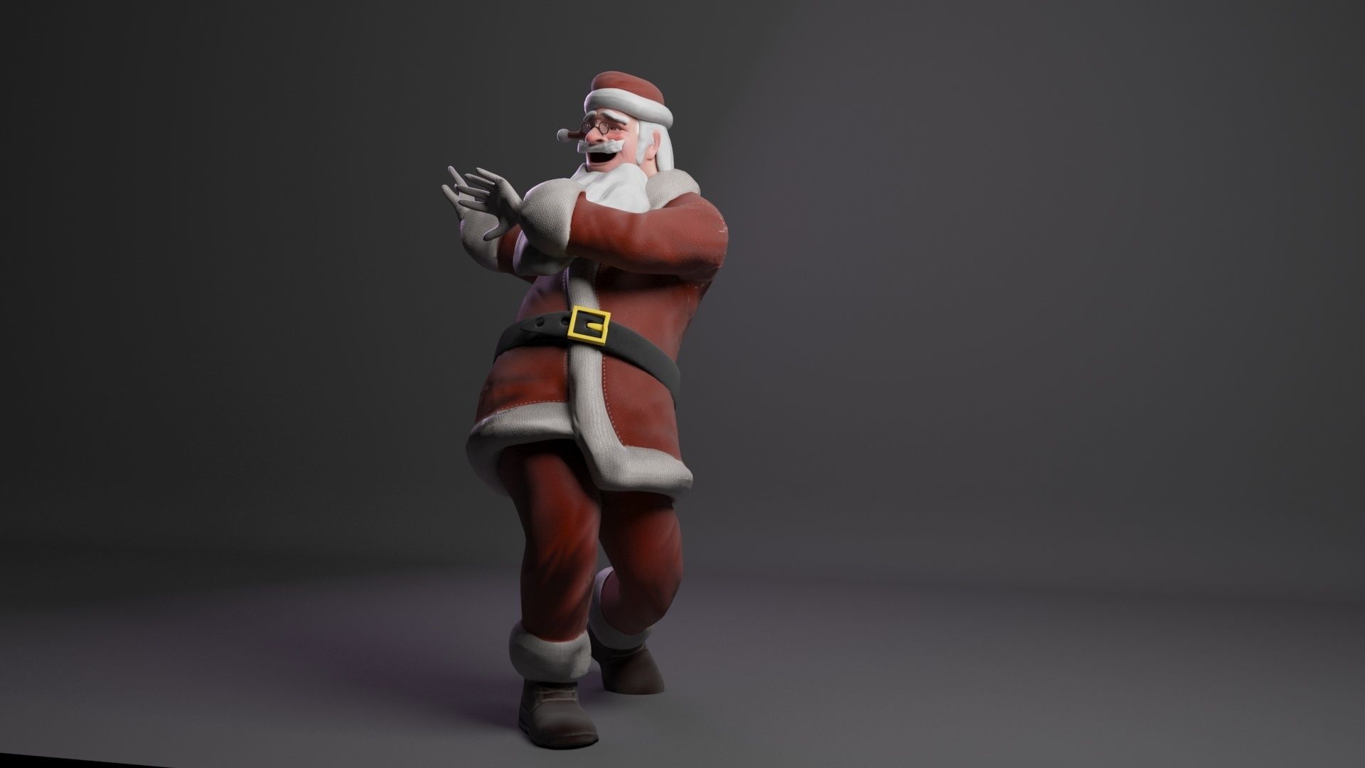 Santa Claus rigged  Low-poly 3D model_17