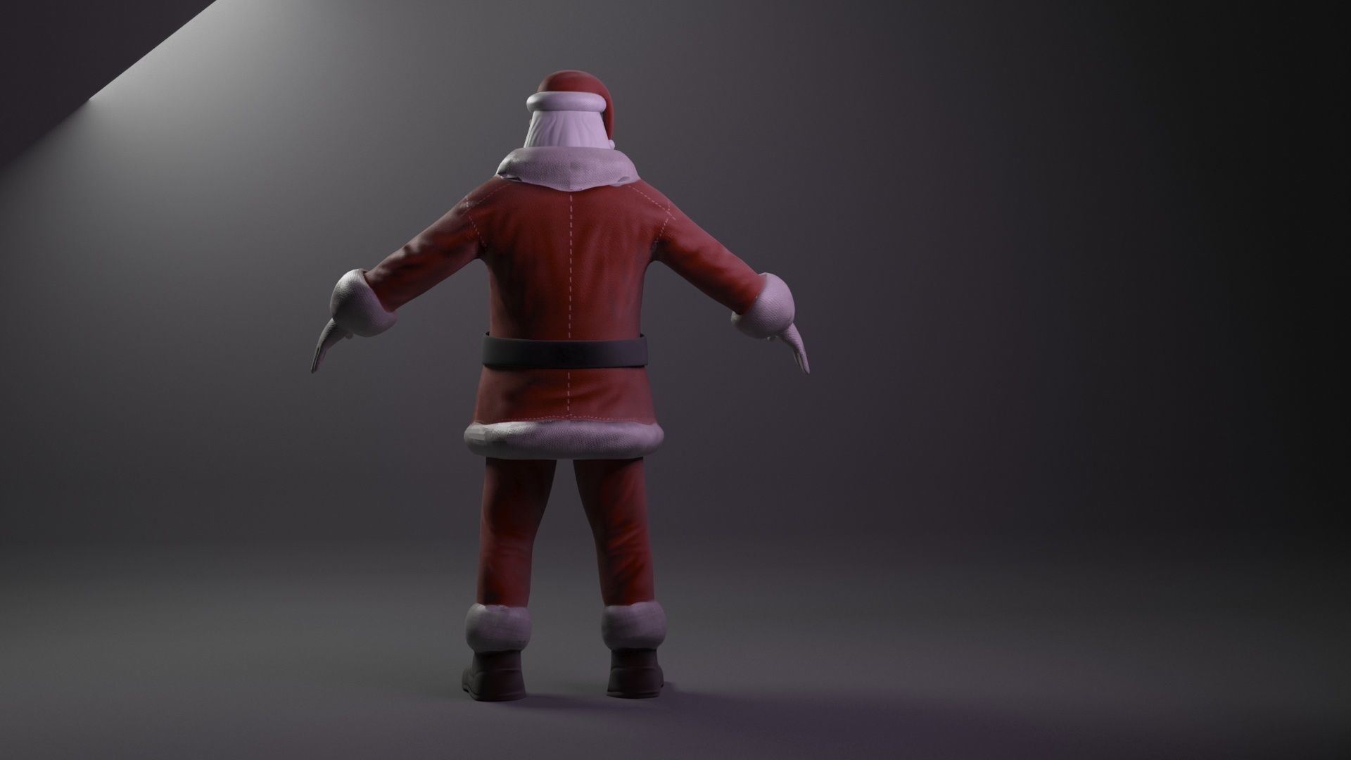 Santa Claus rigged  Low-poly 3D model_2