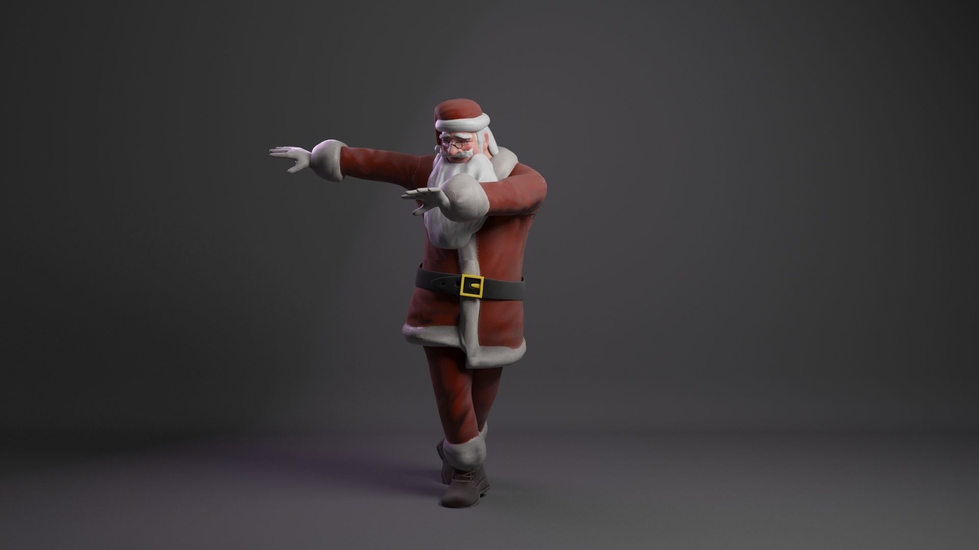 Santa Claus rigged  Low-poly 3D model_12