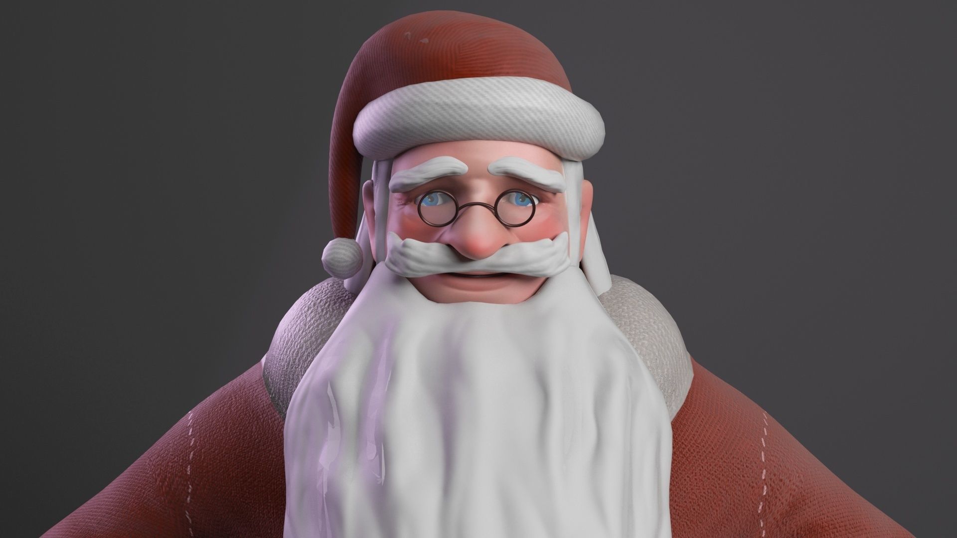 Santa Claus rigged  Low-poly 3D model_19