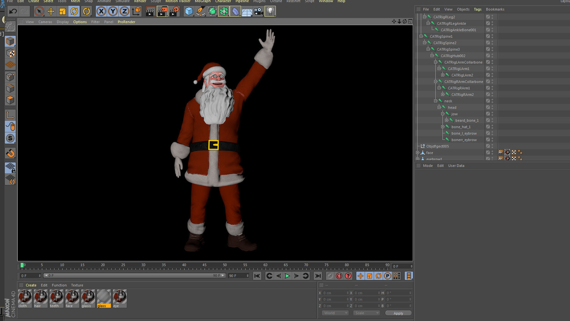 Santa Claus rigged  Low-poly 3D model_13