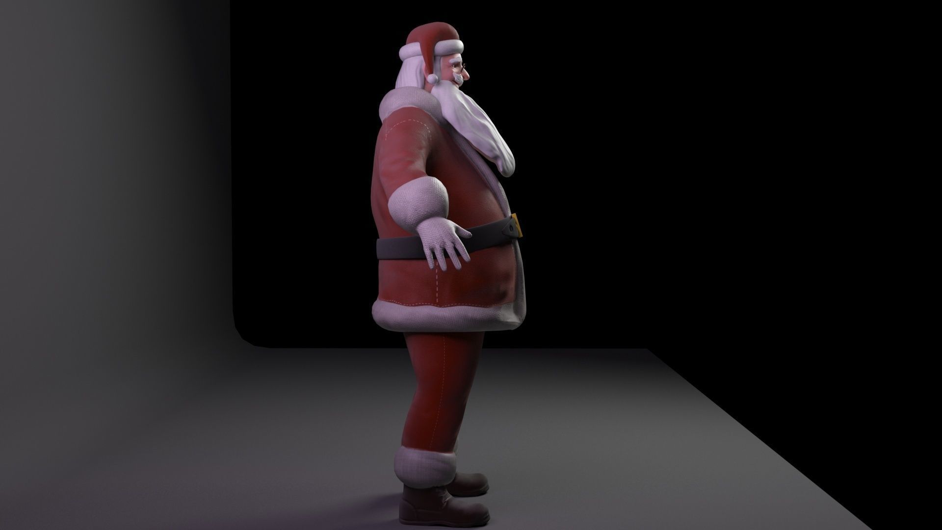 Santa Claus rigged  Low-poly 3D model_21