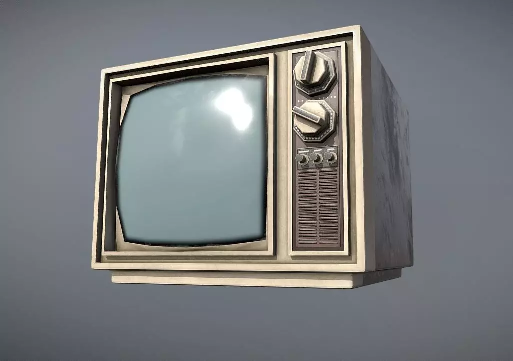 TV 1970s Low-poly 3D model