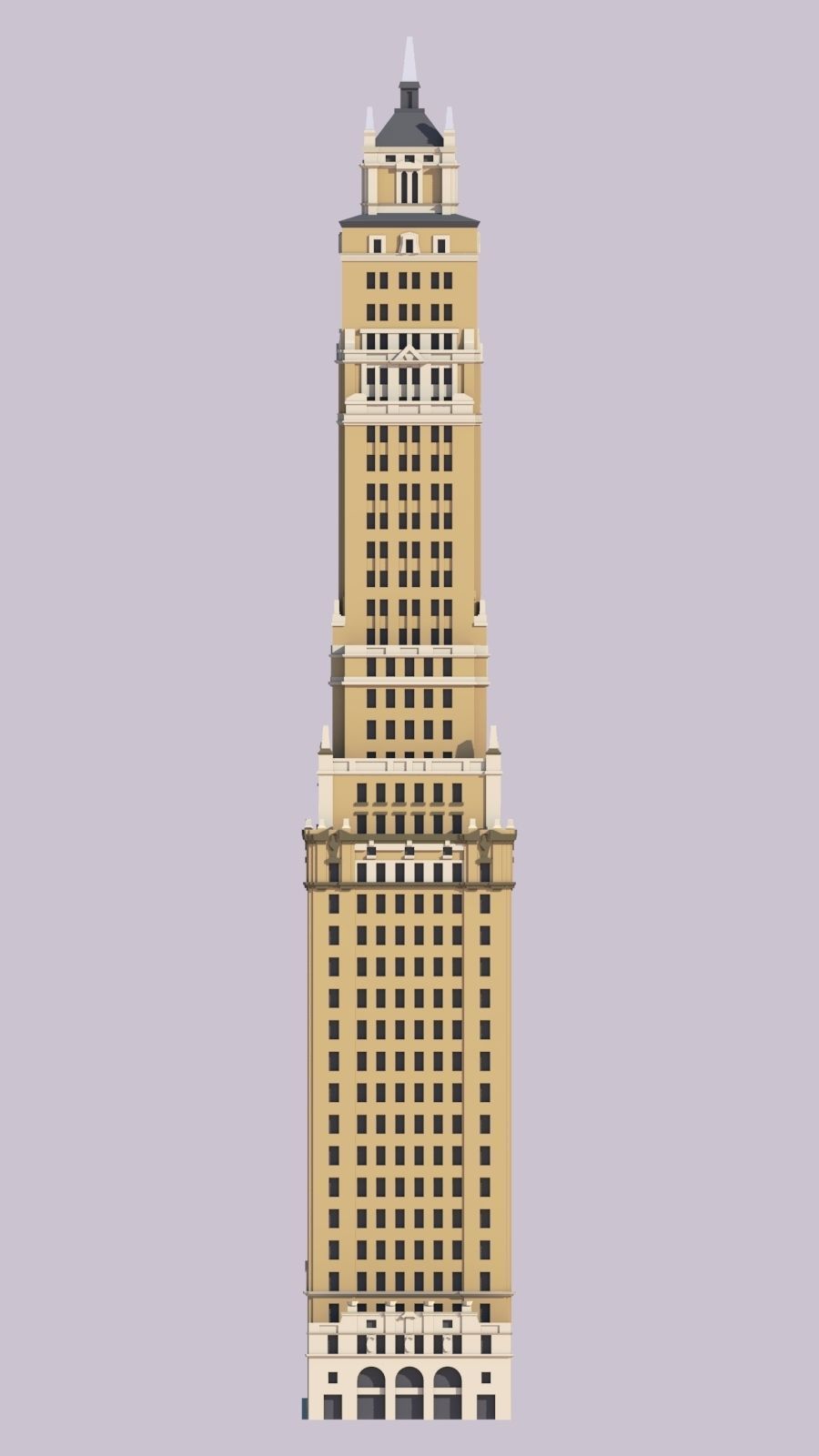 Ritz Tower 3D print model_3