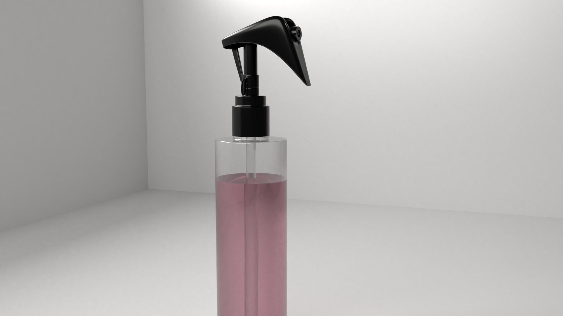 Spray Bottle with Liquid 3D model_2