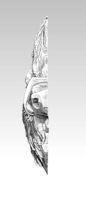 Boar relief 3D print model_2