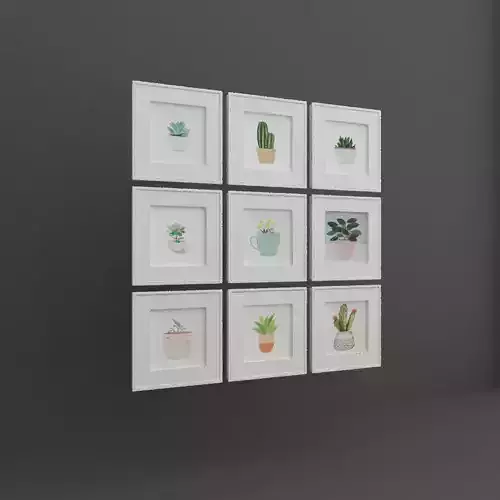 Frame Set wall with squares