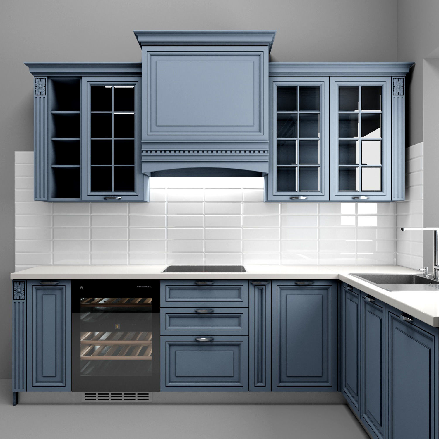 Corner Kitchen 3D model_1