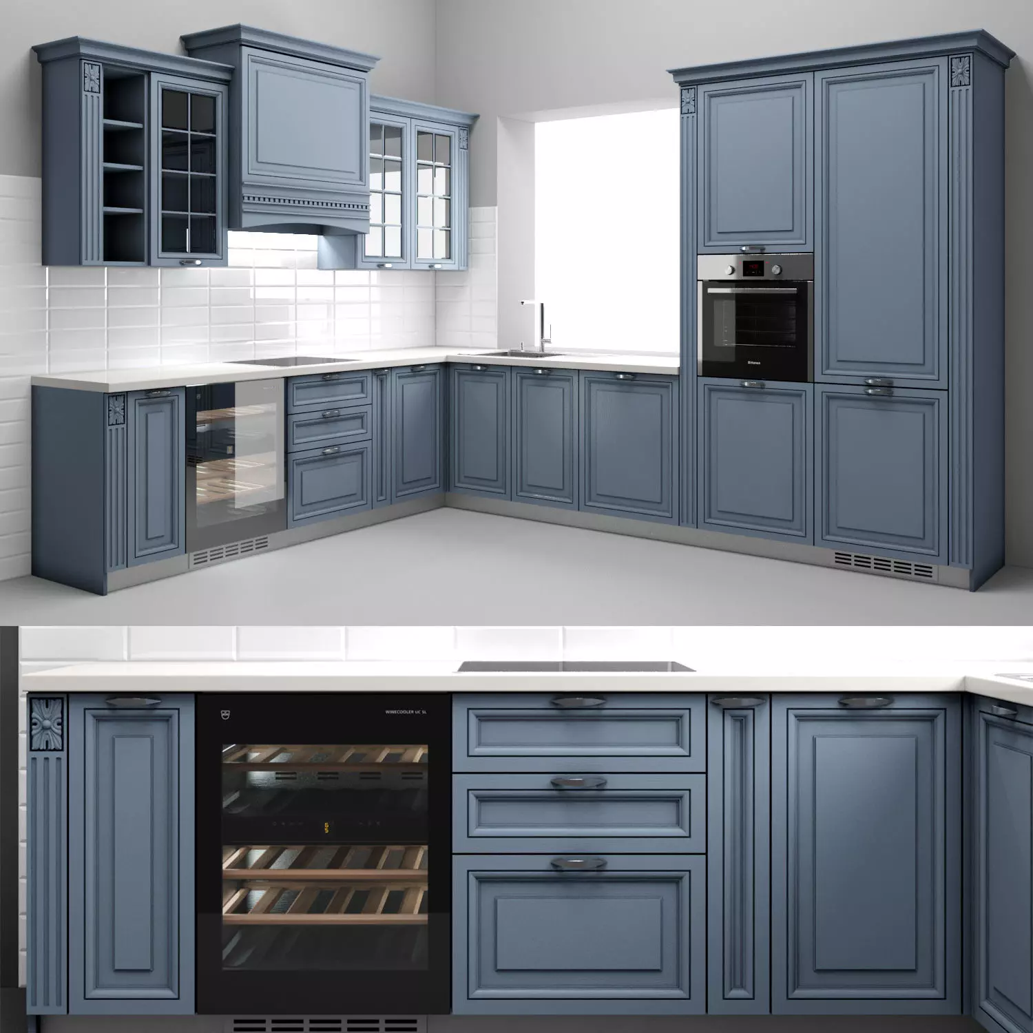 Corner Kitchen 3D model_0