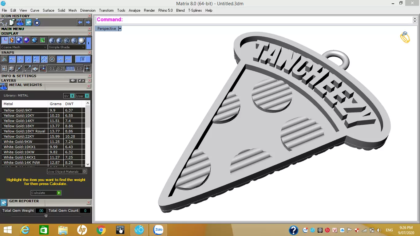 piece of pizza - jewelry 3d 3D print model