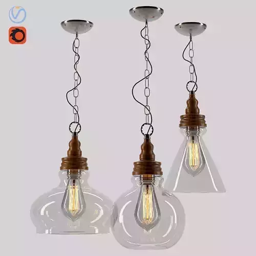 light-05 three glass pendant lights