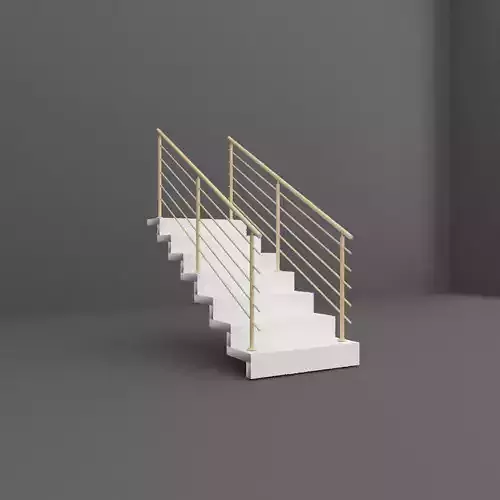 Stairs staircase gold Free 3D model