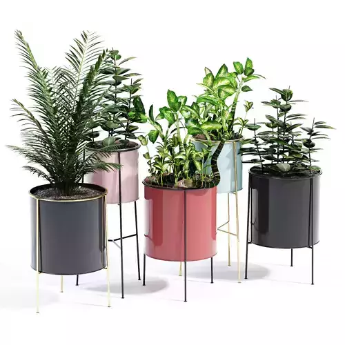Inaya four metal planters