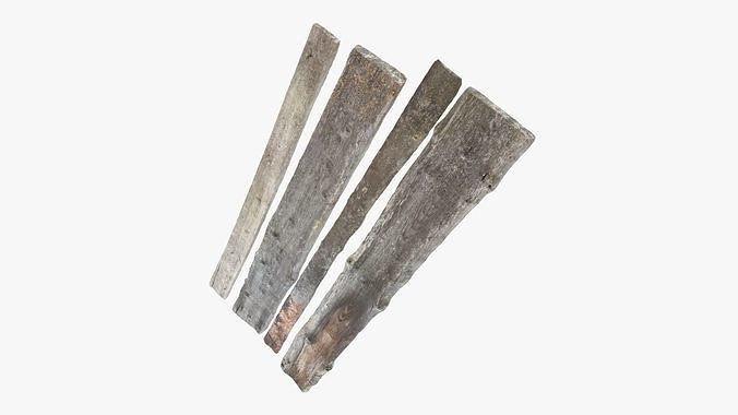 Planks Weathered Low-poly 3D model