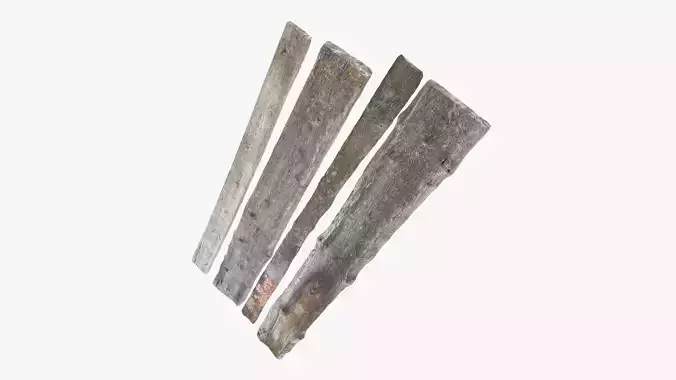 Planks Weathered Low-poly 3D model