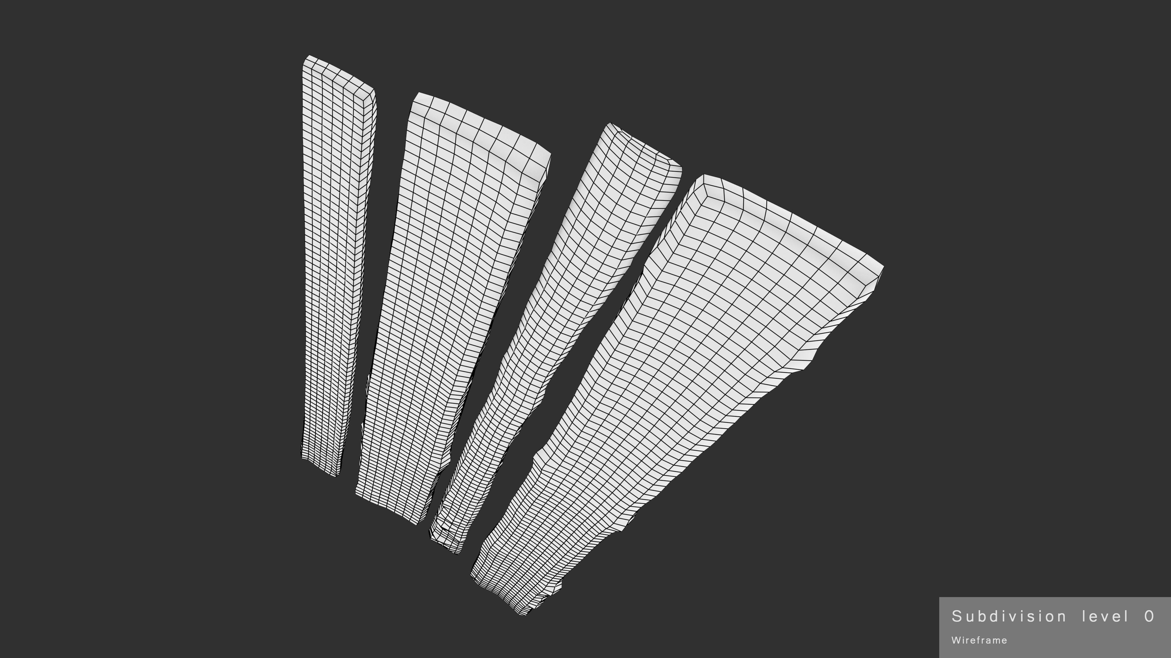 Planks Weathered Low-poly 3D model_23