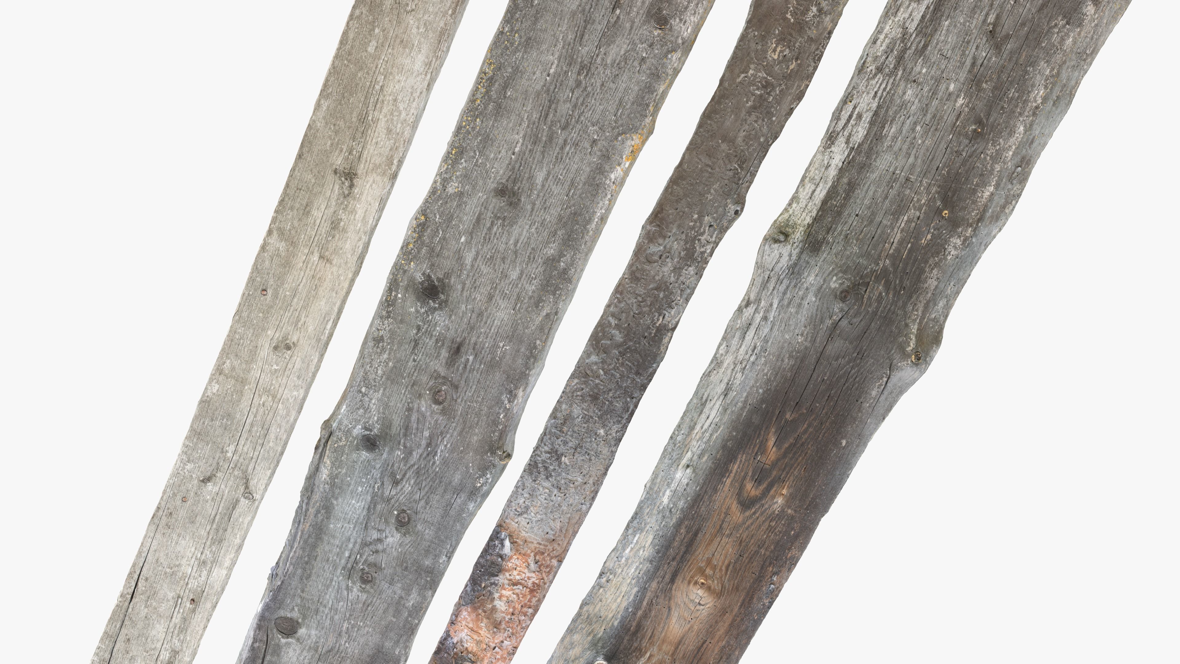 Planks Weathered Low-poly 3D model_6