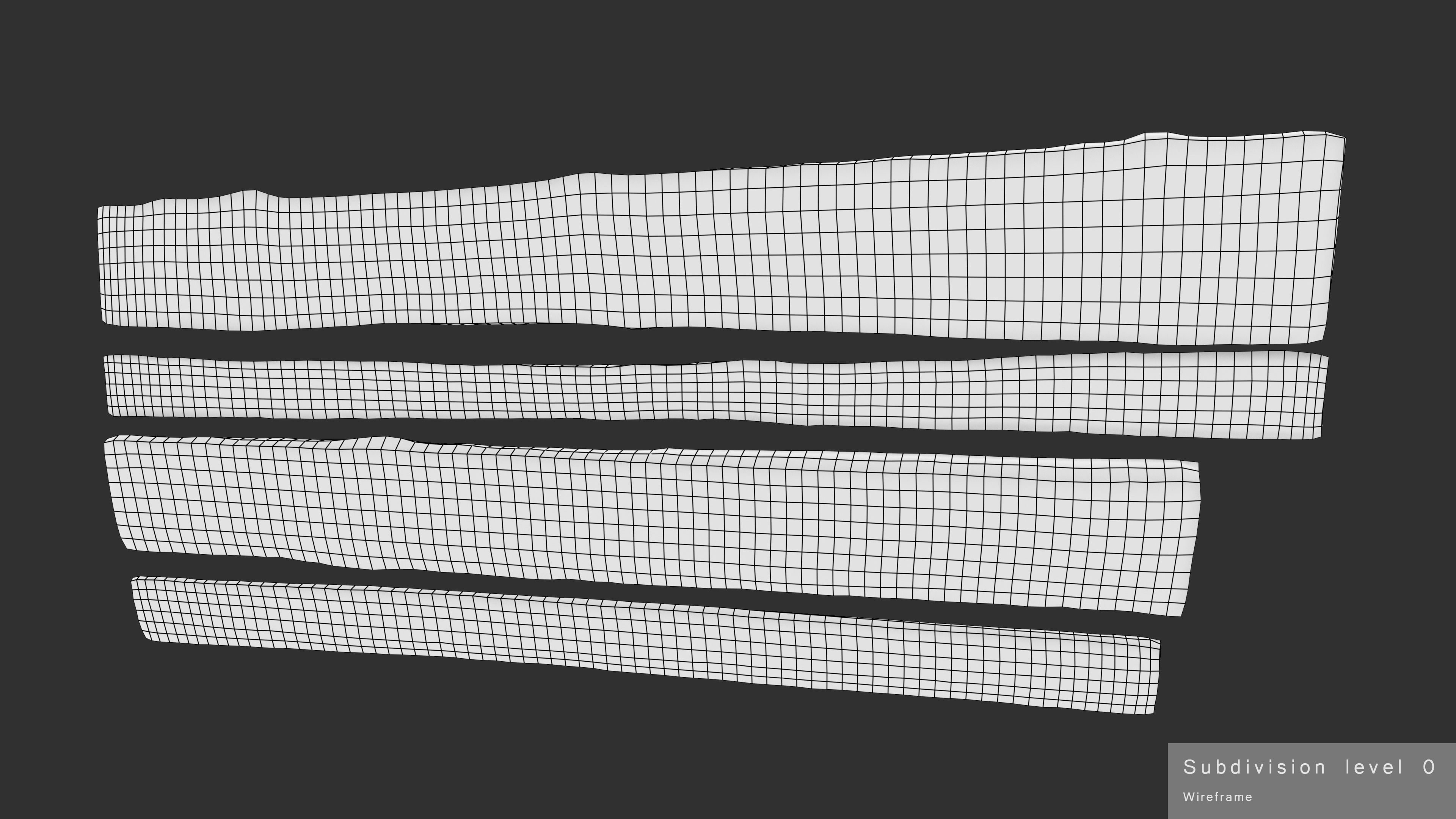 Planks Weathered Low-poly 3D model_20