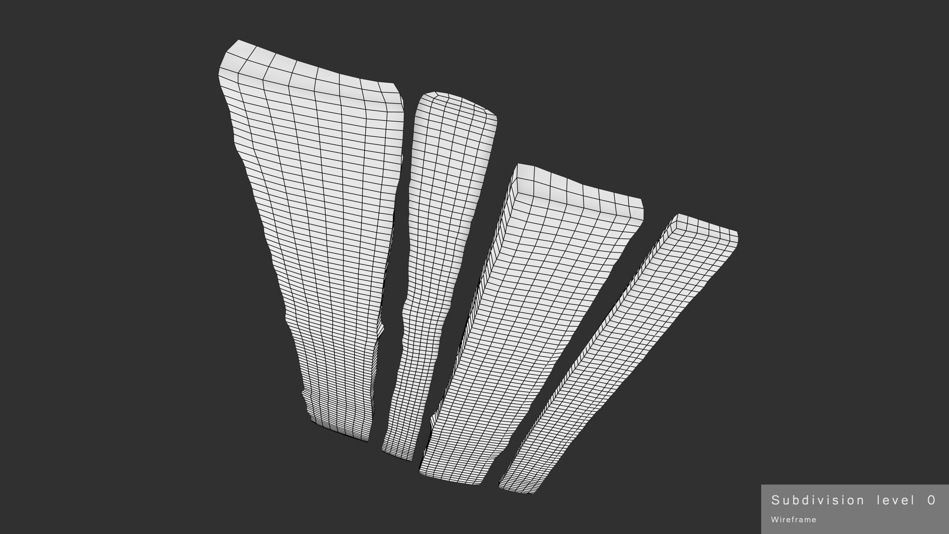 Planks Weathered Low-poly 3D model_22