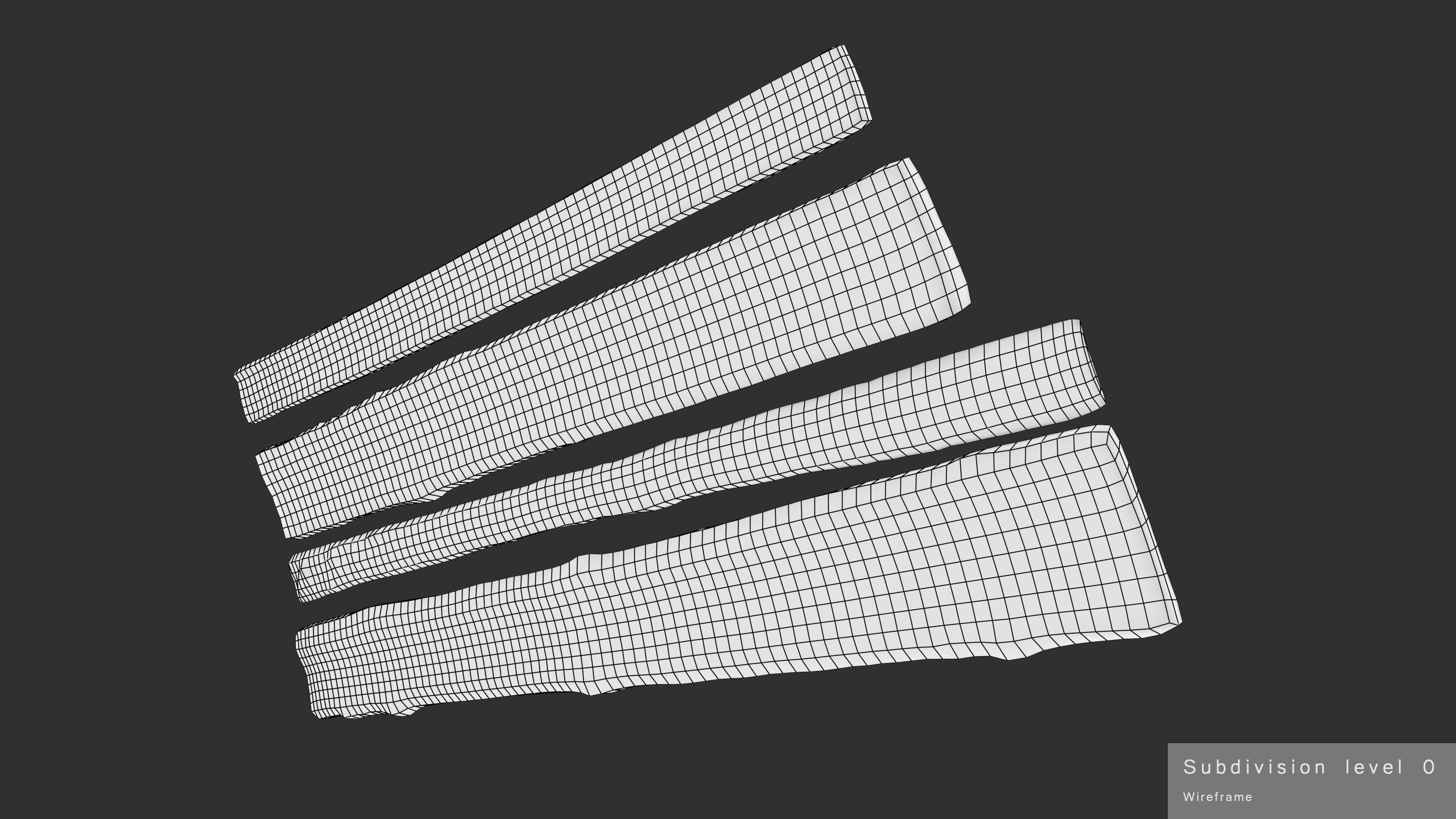 Planks Weathered Low-poly 3D model_24