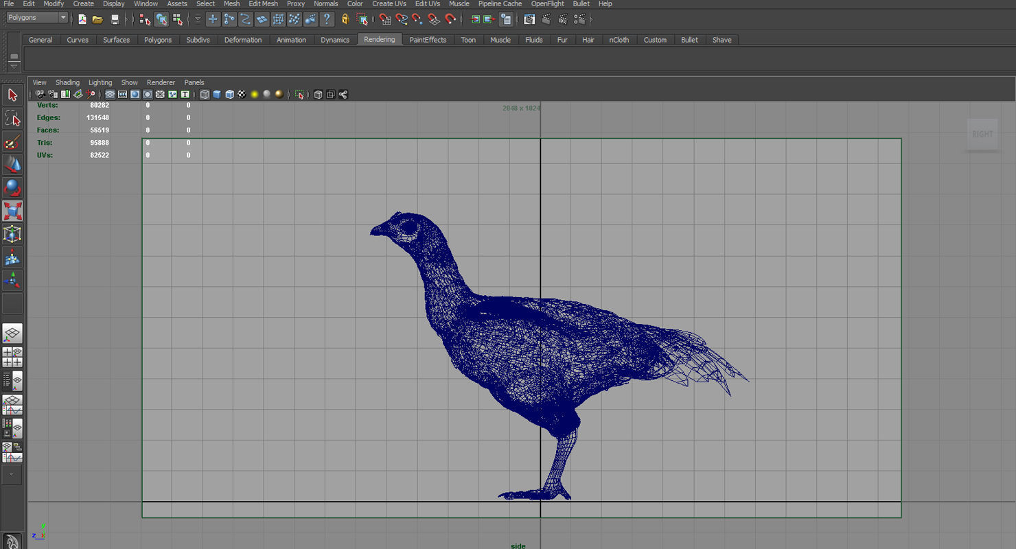 hen 3d hi details model 3D model_13