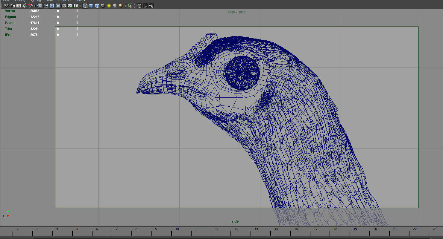 hen 3d hi details model 3D model_12