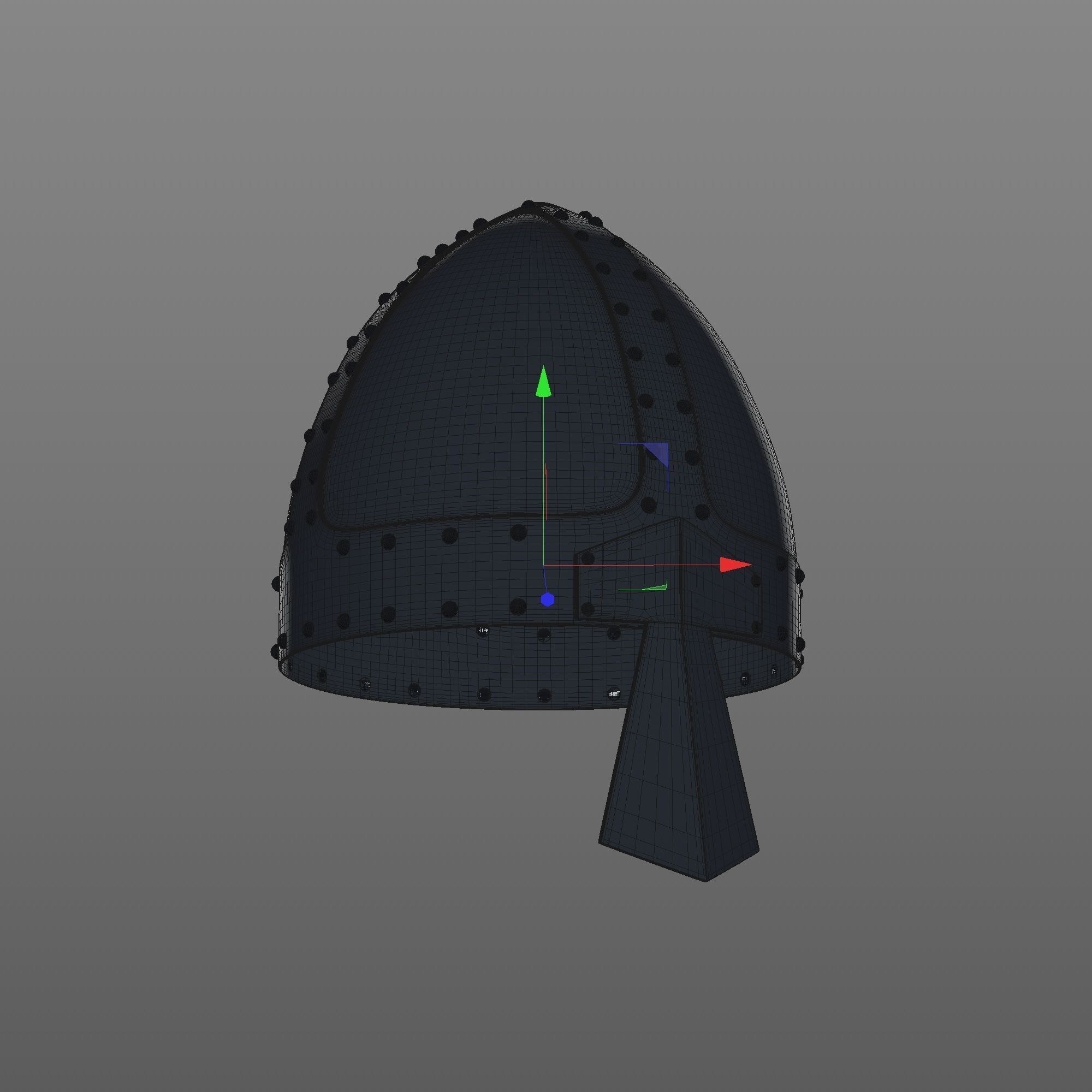 Knight Helmet low poly 3D model_5