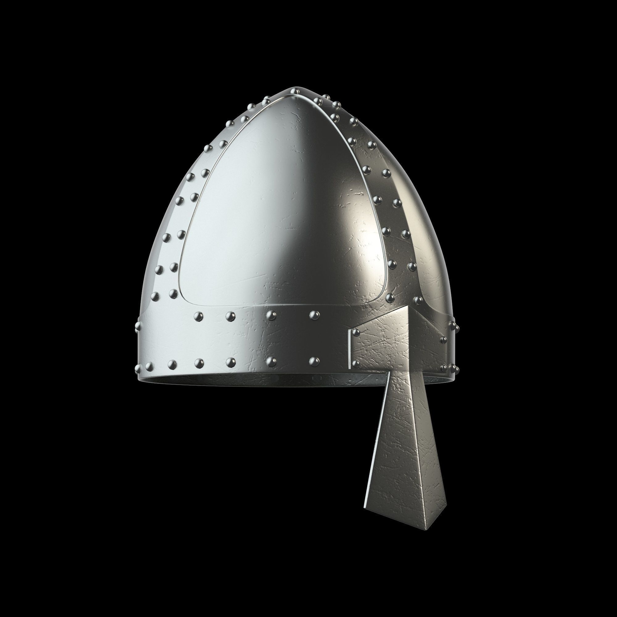 Knight Helmet low poly 3D model_2